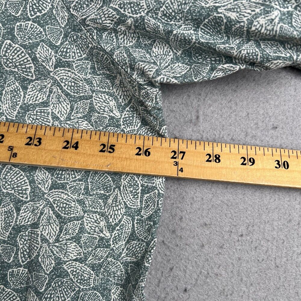 LL Bean Shirt Men’s‎ XL Green Shell Print Traditional Fit Shirt Sleeve Button Up - Picture 13 of 16